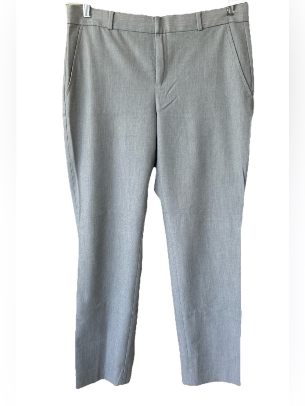 Banana Republic Ryan Slim Straight Dress Pants 10 Gray Micro Check